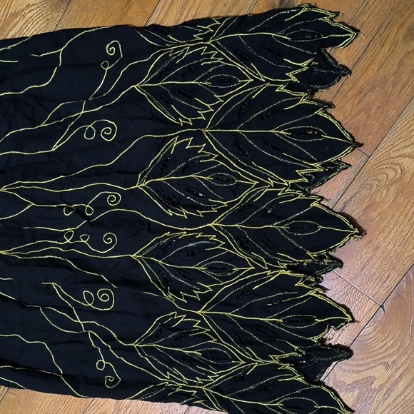 🧚♀️Whimsigoth Fairycore Black + Gold Skirt - Picture 2 of 14